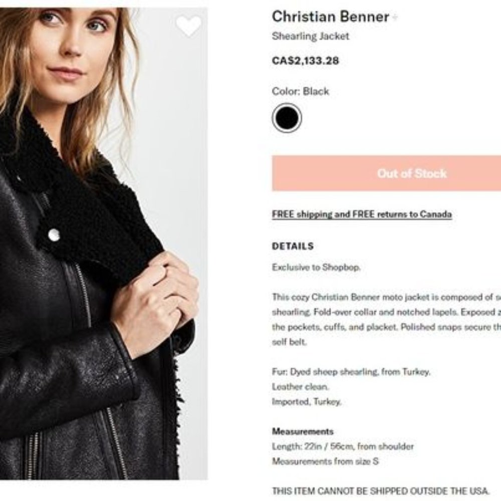 Christian Benner Shearling Jacket